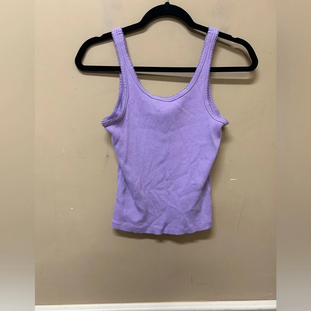 VTG Victoria's Secret 100% Cotton Bling Dragonfly Graphic Tank Size M Purple - Picture 3 of 6